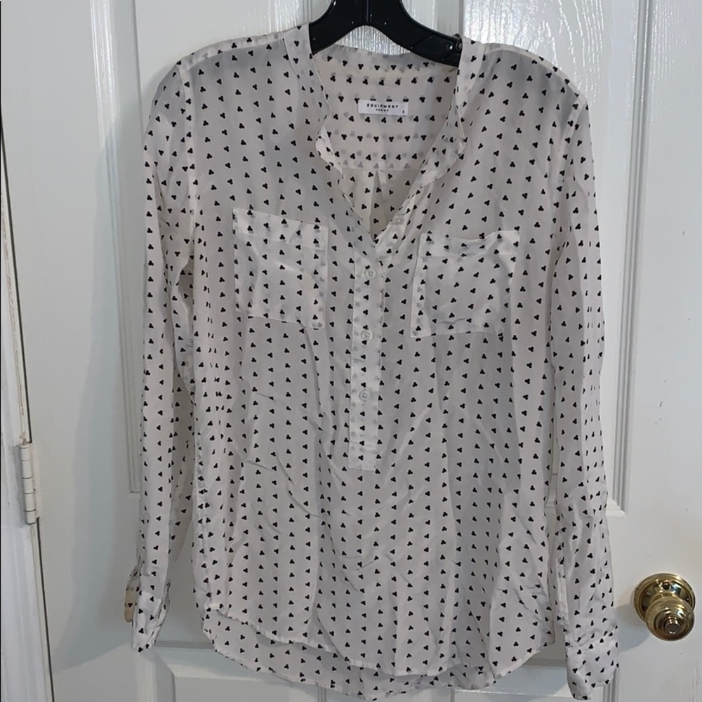 White Equipment blouse